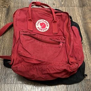 FjallRaven Kanken Everyday Outdoor Backpack - “Ox Red” and “Black”